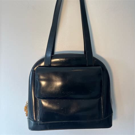 gucci black patent kelly handbag bag purse|balthus patent gucci handbags.